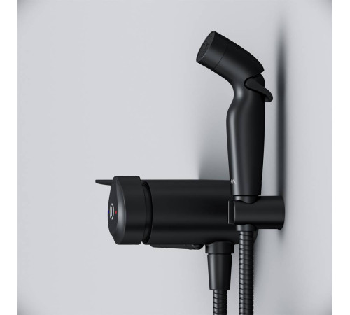 Смеситель TouchReel с гигиеническим душем и полкой встраиваемый AM.PM X-Joy матовый черный F0H85A822