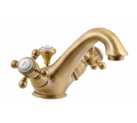 Смеситель для раковины Alpi London двуручковый цвет бронза LO41276BR