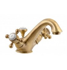 Смеситель для раковины Alpi London двуручковый цвет бронза LO41276BR