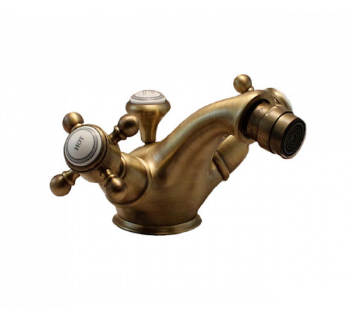 Смеситель для биде Alpi London двуручковый цвет бронза LO41321BR