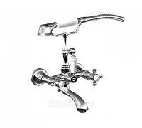 Смеситель для ванны Alpi London двуручковый с лейкой хром LO41600CR