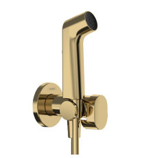 Гигиенический душ Hansgrohe Bidette E 1jet со смесителем держателем и шлангом 125 см полированное золото 29232990