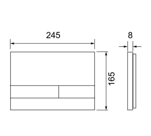 Панель смыва для унитаза TECE TECEspring акриловая белая S240850