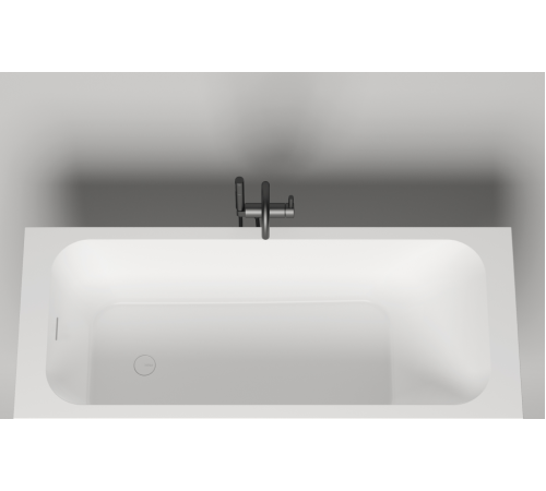 Ванна встраиваемая Salini ORLANDA KIT 1800x800x600 мм S-Sense матовая белая с сифоном и экраном №4 люк слева 102112MN