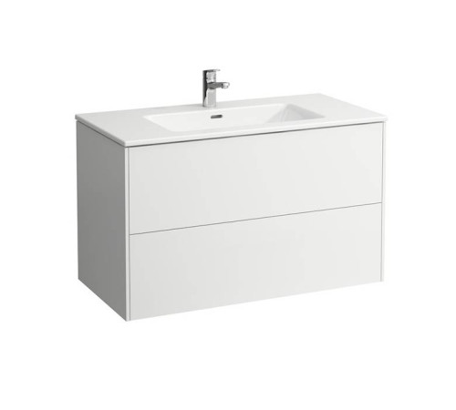 Тумба с раковиной Laufen Pro S 100x50x61 см 1 отверстие 2 ящика белый матовый 8.6496.2.260.104.1