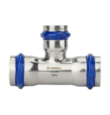 Тройник раструбный переходный Varmega Inox Press 28х22х28 мм VM719282228