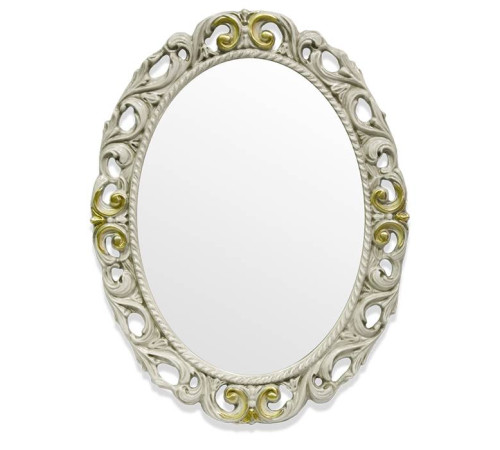 Зеркало в деревянной раме Tiffany World 72х92 см слоновая кость/золото TW03642avorio/oro