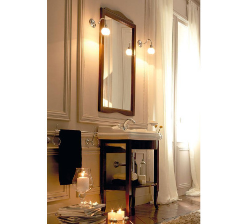 Комплект мебели для ванной Kerasan Retro 69 см напольный открытый орех 104601/731340/735040