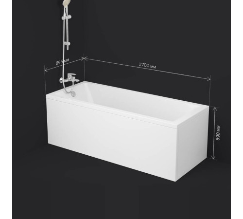 Ванна акриловая AM.PM Gem 170х70 см W93A-170-070W-A