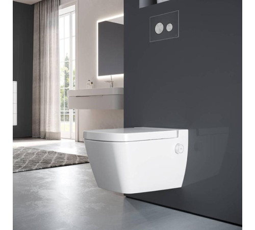 Унитаз-биде подвесной TECE TECEone 54х35 см безободковый смыв Tornado с сиденьем 9700216