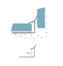 Профиль для плитки ПВХ внутренний Cezar 10 мм бежевый VT103