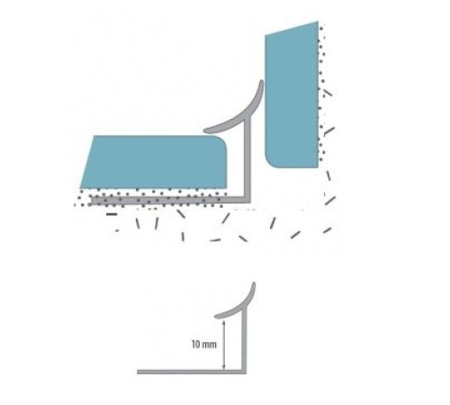 Профиль для плитки ПВХ внутренний Cezar 10 мм бежевый VT103