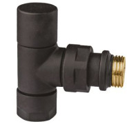Вентиль запорный угловой FAR 1/2 гайка M24x19 черный матовый FL 0163 12P