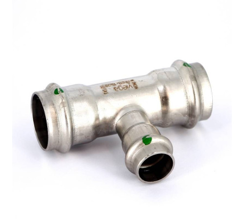 Тройник пресс Viega Sanpress Inox 28x18x28 мм нержавеющая сталь 435967