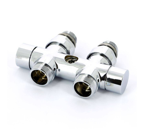 Узел ручной прямой Carlo Poletti с запорным клапаном хром V48500B