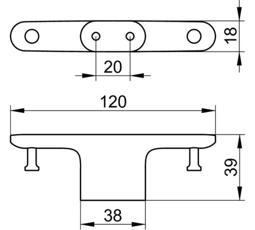 Крючок двойной для полотенца KEUCO Edition 400 никель шлифованный 11515 050000