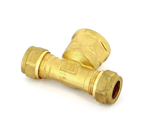 Тройник обжимной Tiemme 12х1/2х12 мм внутренняя резьба 1000093