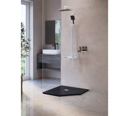 Душевой поддон трапеция RGW Stone Tray ST/T-G графит 900x900 мм 16155099-02