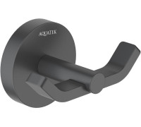 Крючок двойной Aquanet Бетта матовый черный AQ4602MB