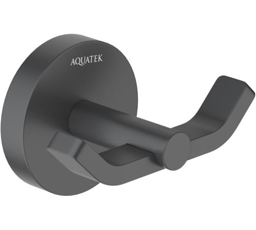 Крючок двойной Aquanet Бетта матовый черный AQ4602MB