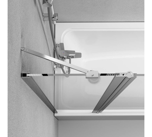 Шторка для ванны AM.PM Gem 80х140 см поворотная W90BS-D3W5-140CT