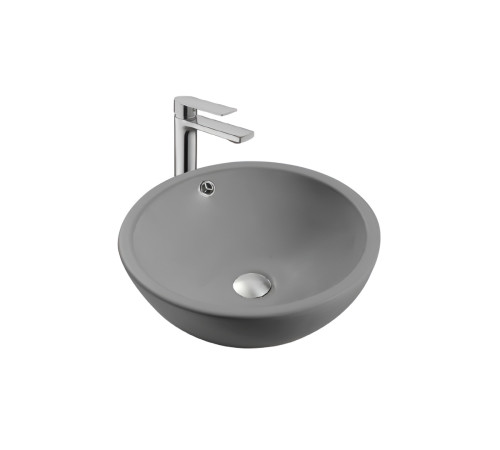 Раковина накладная AQUATON 440x440x175 мм матовый серый AQ5354-MG