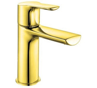 Смеситель для раковины TRES LUNA 121 без донного клапана золото 102808940EX