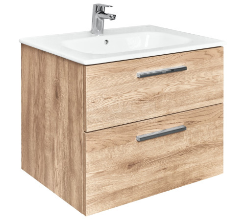 Тумба под умывальник подвесная Roca Victoria 586x450x550 мм 2 ящика Орех A857468517