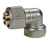 Угольник 90° Giacomini 20x2 мм - 3/4 ВР пресс латунный хромированный R563MX061