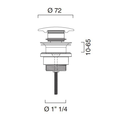 Слив для раковины Catalano с переливом белый глянцевый 9050300001