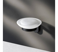 Мыльница стеклянная с настенным держателем AM.PM X-Joy черная A8434222