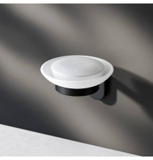 Мыльница стеклянная с настенным держателем AM.PM X-Joy черная A8434222