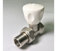 Вентиль ручной Uni-Fitt прямой 1/2 никелированный с разъемным соединением 150N2000