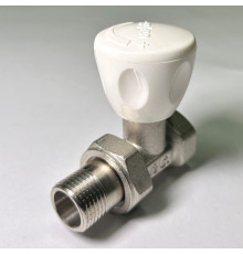 Вентиль ручной Uni-Fitt прямой 1/2 никелированный с разъемным соединением 150N2000