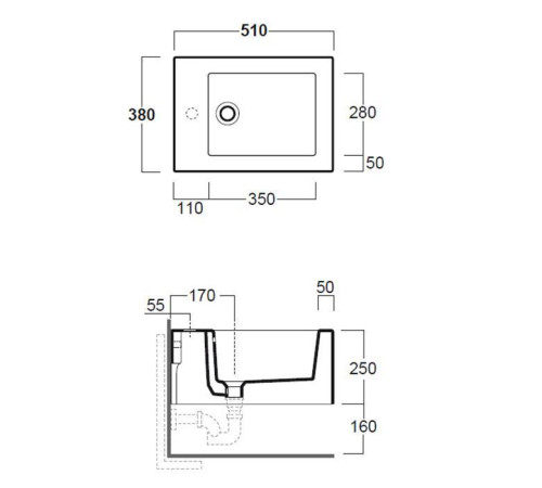 Биде подвесное Simas Frozen 38х51 см 1 отверстие белое F85/FZ19bi