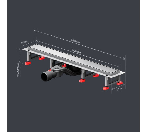 Трап для душа линейный AM.PM Masterflow Tile 60 см W01SC-U11-060-04SB