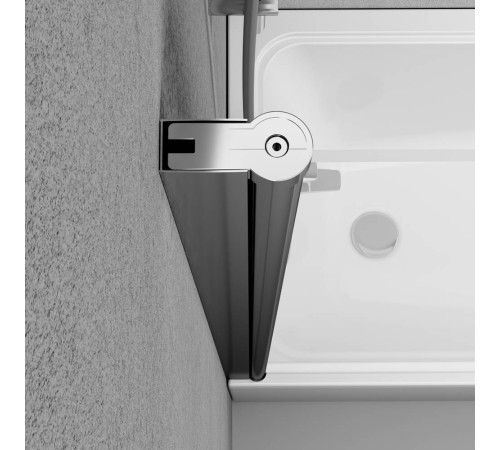 Шторка для ванны AM.PM Gem 80х140 см поворотная W90BS-D080-140CT