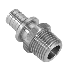 Муфта переходная Rehau RAUTITAN SX с НР 16х2.2-R1/2 нержавеющая сталь 11377221001