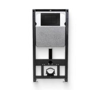 Инсталляция для унитаза REHAU NOVAFLOW с кнопкой NOVA QUAD 001 черный матовый 521965