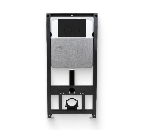 Инсталляция для унитаза REHAU NOVAFLOW с кнопкой NOVA ORB 001 черный матовый 521962