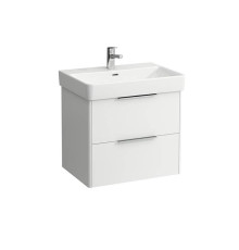 Тумба с раковиной подвесная Laufen Base 65x46.5 см 2 ящика белый матовый 8.1096.4.000.104.1/4.0229.2.110.260.1