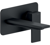 Смеситель для раковины Seven настенный внешняя часть матовый черный SE124198BM