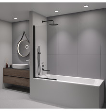 Шторка на ванну RGW Screens SC-109B 600х1500 мм черный профиль 411110906-14