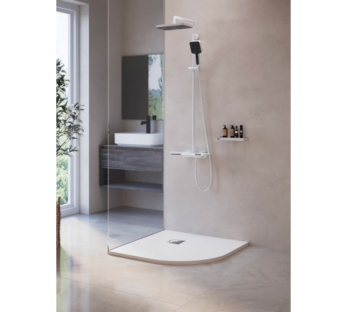 Душевой поддон полукруглый RGW ST/R-W 900x900 мм белый искусственный камень 16153099-01