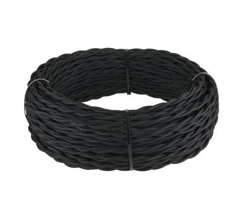 Ретро кабель витой 3х1,5 черный 20 м (под заказ) W6453208