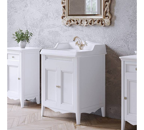 Комплект мебели для ванной Tiffany World Veronica Nuovo 68 см напольный белый VER2068-B/AR824bi