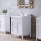 Комплект мебели для ванной Tiffany World Veronica Nuovo 68 см напольный белый VER2068-B/AR824bi