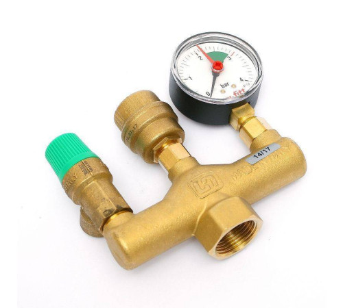 Группа безопасности котла Uni-Fitt до 50 кВт 1 3 бар латунь 252G4530