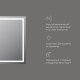 Зеркало настенное AM.PM Gem с LED-подсветкой по периметру 65 см M91AMOX0651WG
