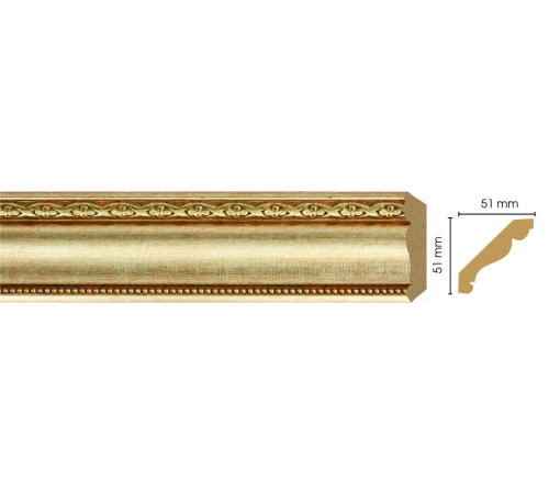 Плинтус потолочный DECOMASTER 50х50х2400 мм 155-933